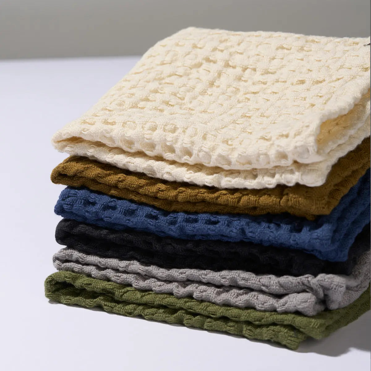 HUMDAKIN Vaflet klud - 2 stk Organic Textiles 107 Stone - Fern